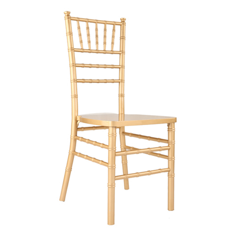 Gold Colour Wooden Tiffany Chair Solid Wood Chiavari Chair for Rental