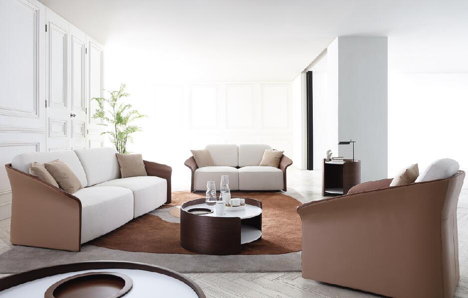 European Modern Classics Fabric Sofa Leather Sofa