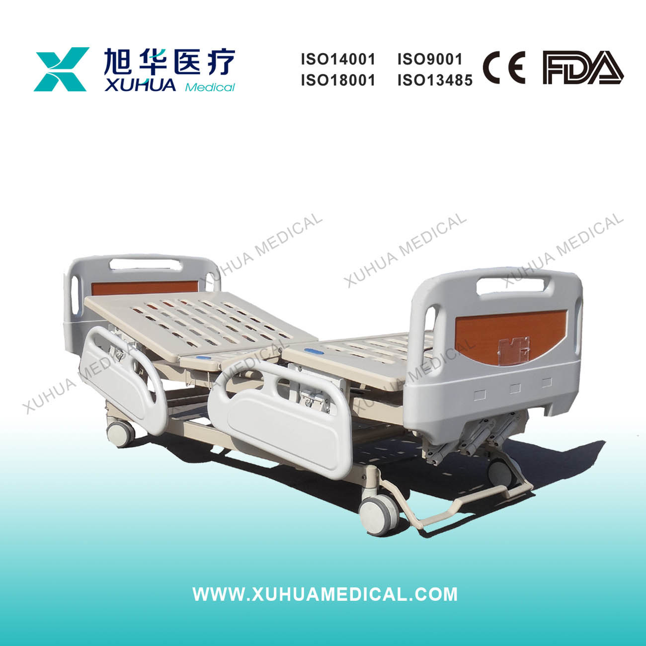 Three Cranks Manual Medical Bed