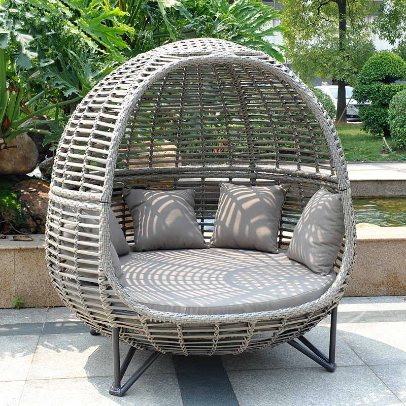 Modern Leisure Furniture Home Hotel Office Aluminum Wicker Lounge Flat Rattan Sofa (J835)