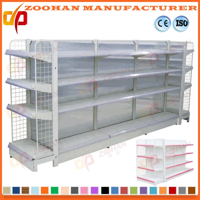 Durable Single Sided Gondola Supermarket Shelving with End Shelf (ZHS29)