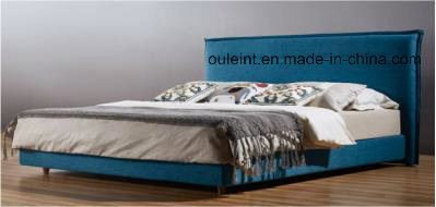 Morden Colorful Fabric Queen Bed Bedroom Home Furniture