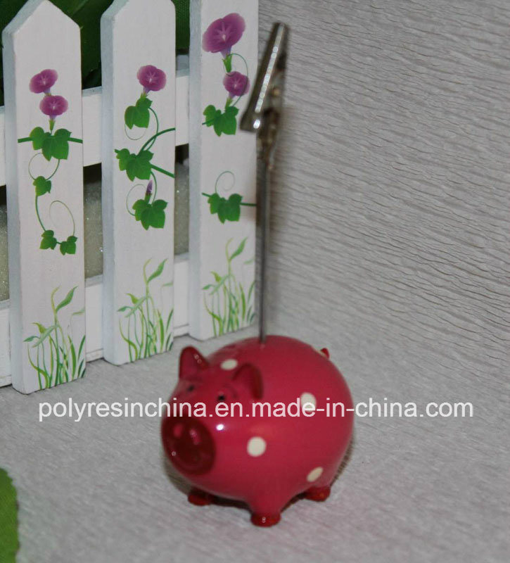 Polyresin Name Card Holder, Resin Piggy Name Card Holder Crafts