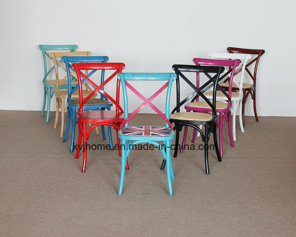 Wholesale Wood Rental Wedding Cross Back Chair (UF-205)