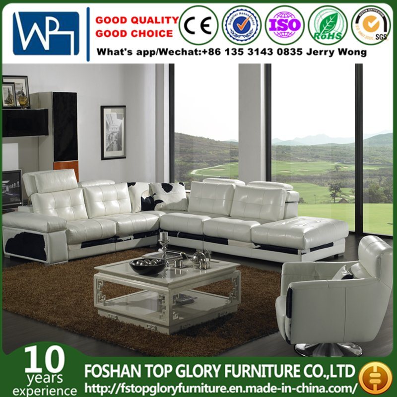 Foshan New Fashion Leather Plus Fabric Sofa Furniture (TG-3728)