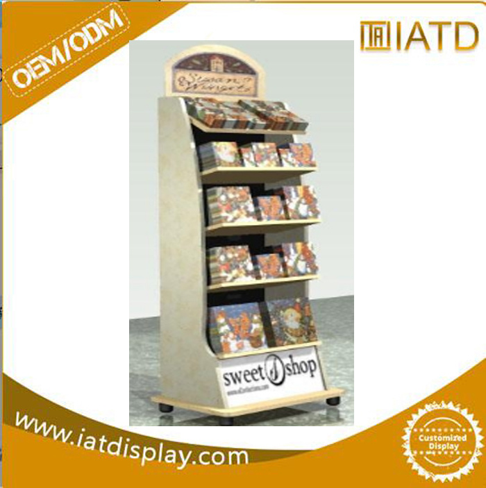 Pop up Storedisplay Supermarket Wall Melamine Wood Book Shelf