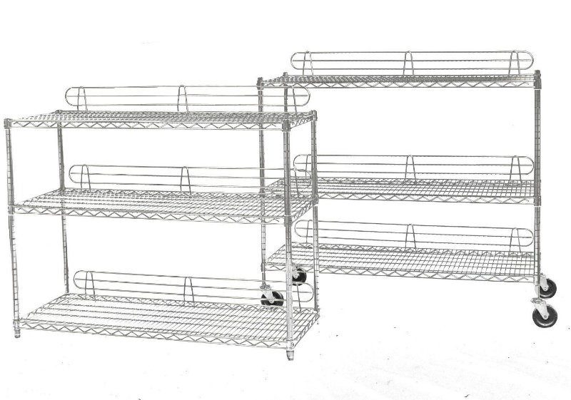 5 Layers Movable Wire Shelving with Ledge