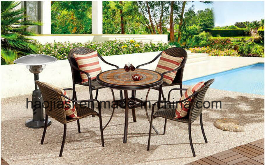 Outdoor /Rattan / Garden / Patio / Hotel Furniture Rattan Chair& Table Set (HS 1001C& HS 6177DT)