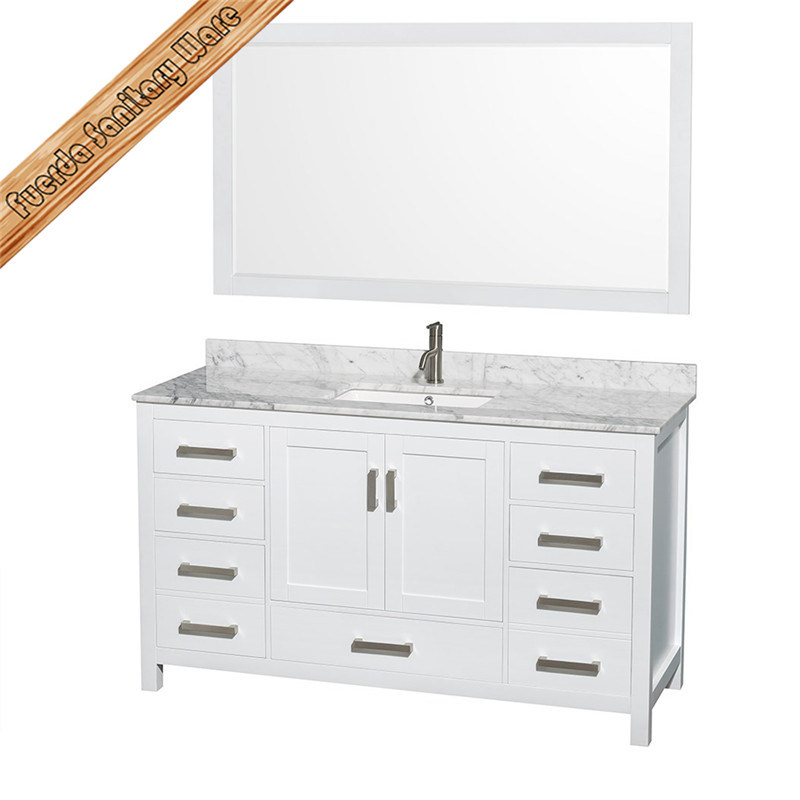 Fed-1913 Floor Mounted Solid Wood Bathroom Cabinet