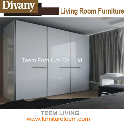 2015 Modern Furniture Bedroom White Wood Wardrobe