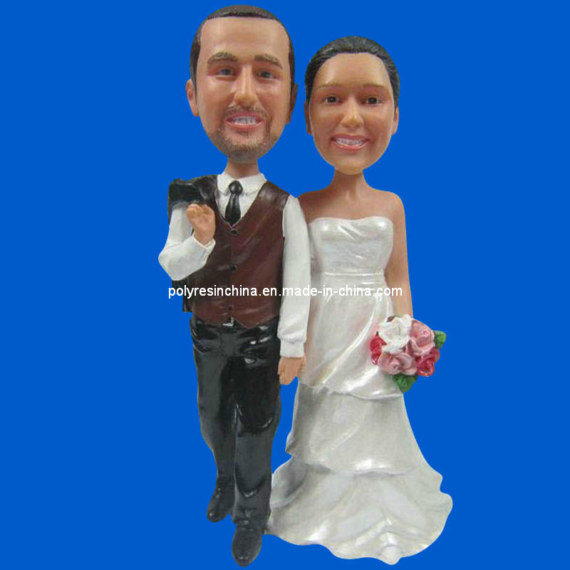 Customized Polyresin Crafts of Wedding Bobble Head