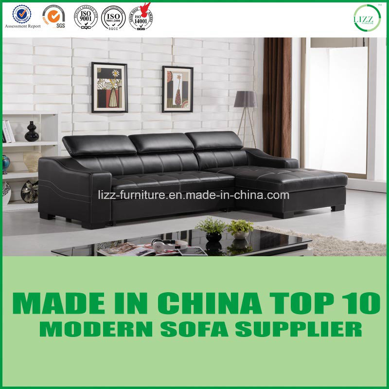 Modern Living Room Furniture Set Leather Wooden Sofa Bed