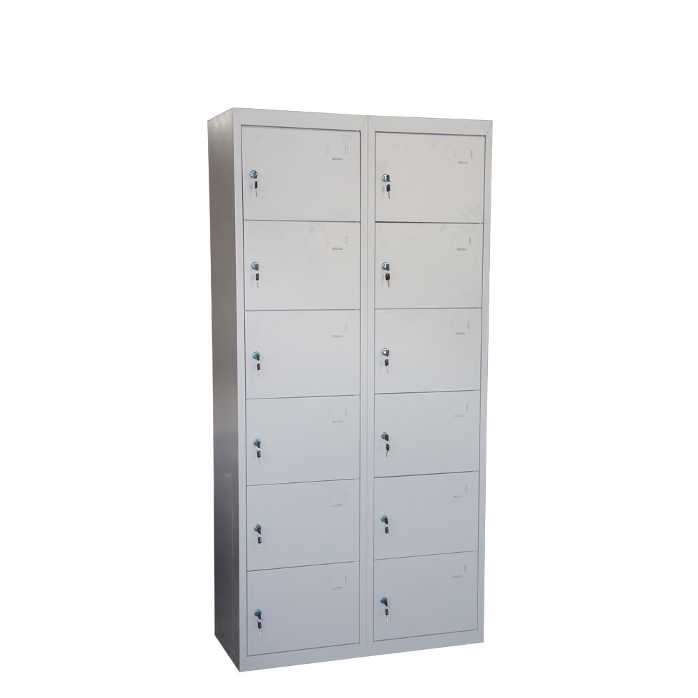 Steel Structure Knock Down Metal Wardrobe Locker with 12 Doors