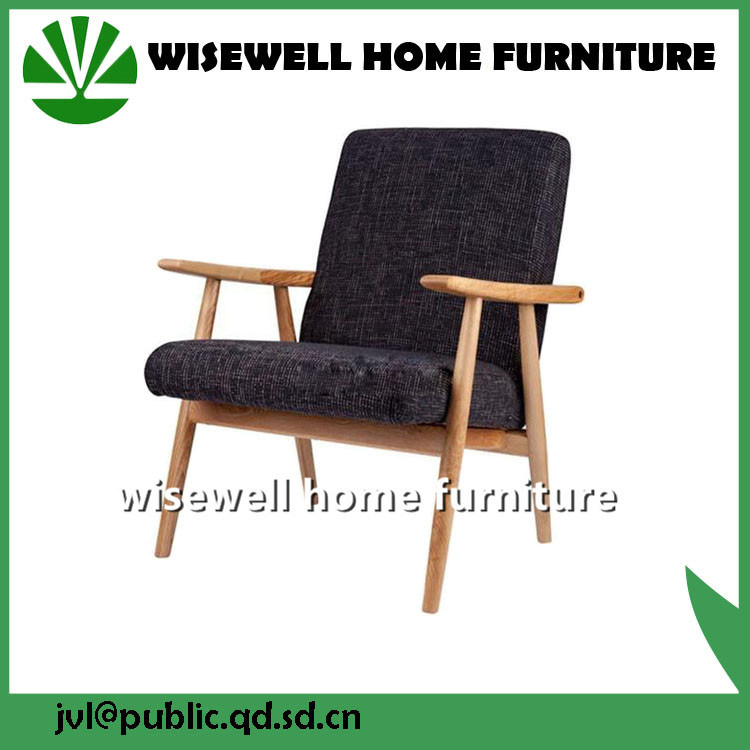 Solid Ash Wood Fabric Modern Dining Chairs (W-DC-05)