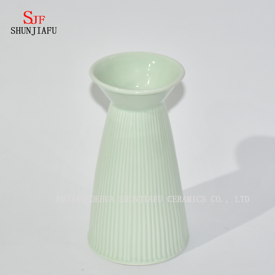 Green Ceramic Vase, Decoration Home, Office/Hotel