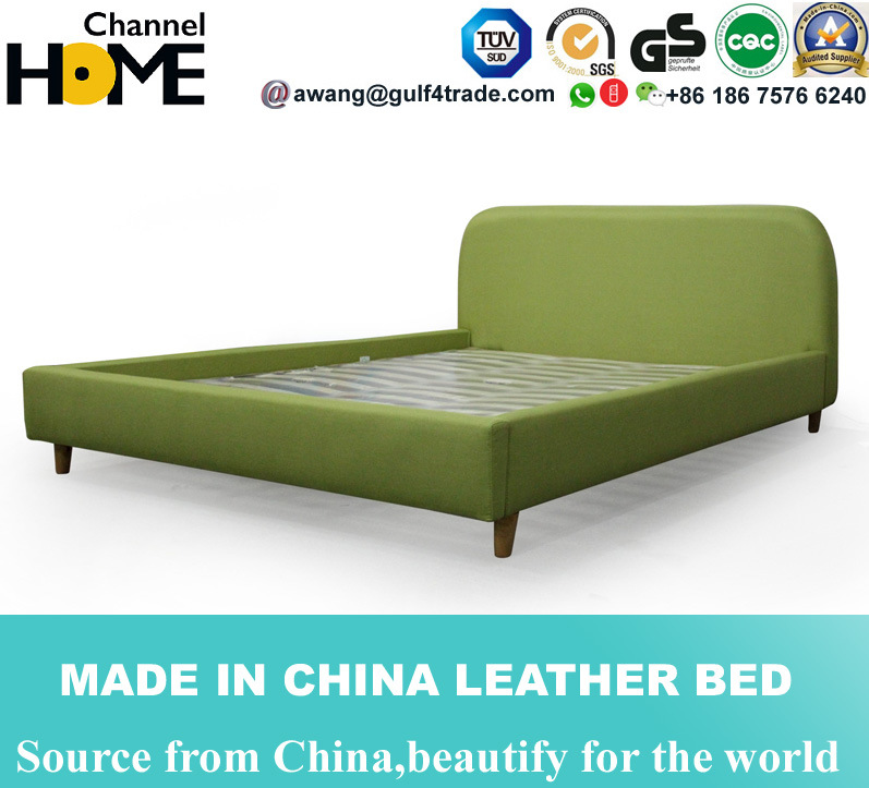 Modern Bedroom Nordic Green Fabric Bed for Hotel Furniture (HC275)