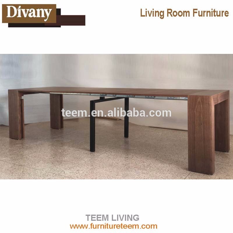 Wooden Transformer Extendable Dining Table, Expands From Console Table to Large Dining Table with Seating 10