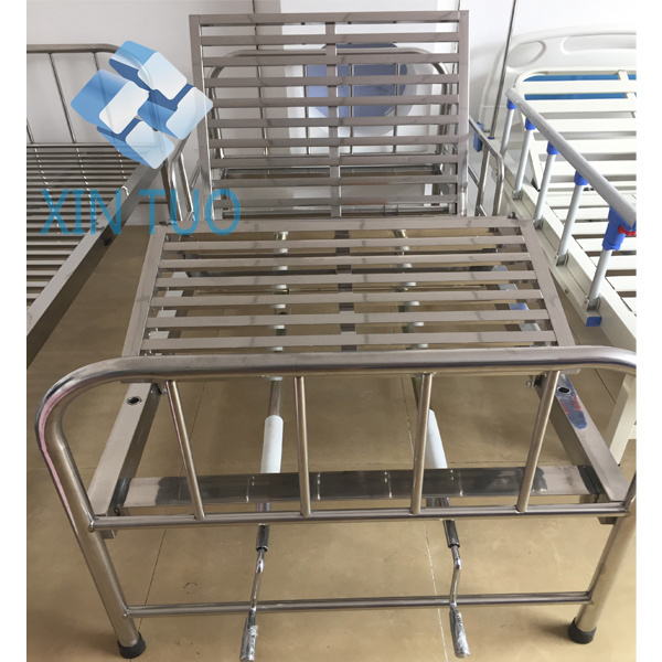 High Quality stainless Steel Low Price Medical Hospital Manual Bed