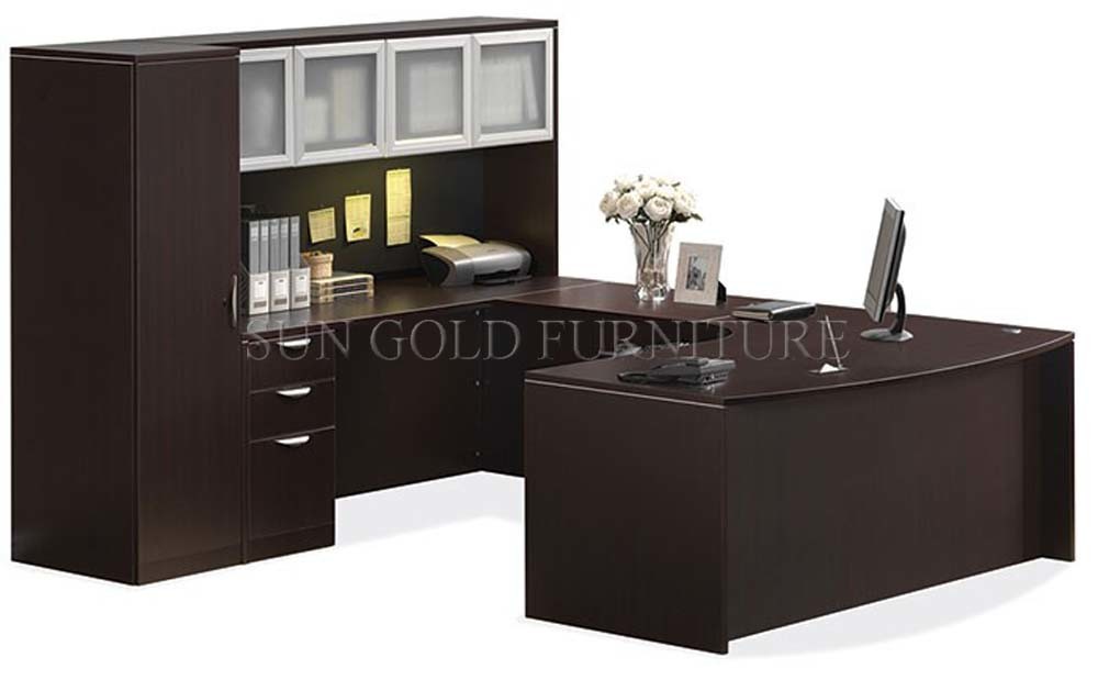 Wood Furniture Integrated Office Desk with Filing Cabinet (SZ-OD255)