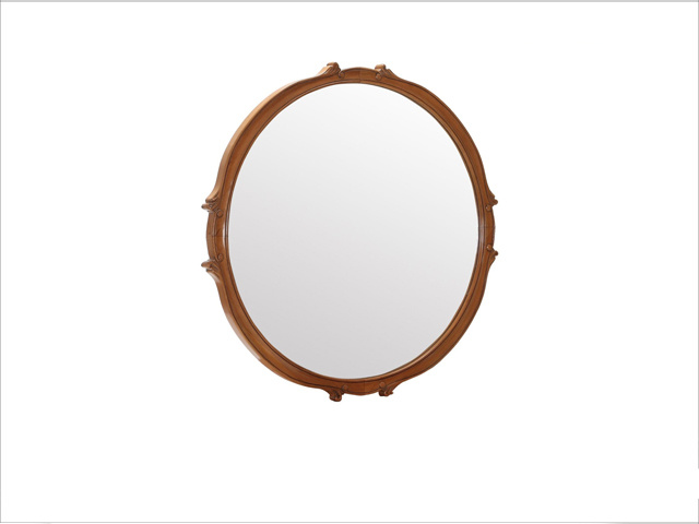 Bedroom Furniture Decoration Round Wood Dressing Mirror (H315)