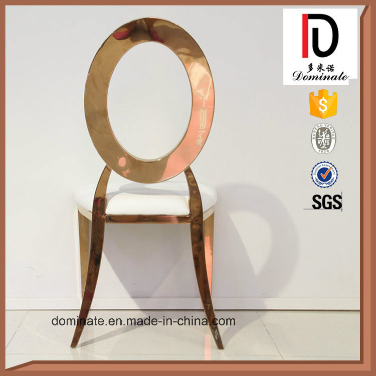 Rose Gold Round Back Stainless Steel Dining Chair