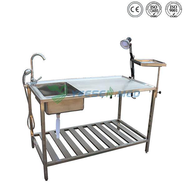 Ysvet1600 Medical Animal Use Veterinary Dissecting Table / Animal Autopsy Table / Pet Dissection Table