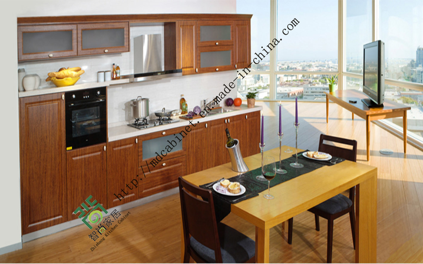 European Style PVC Kitchen Cabinet (ZS-251)