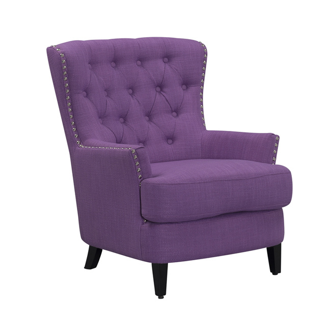 Simple Fabric Sofa for Living Room Furniture Office Boss Relax Chair, Purple