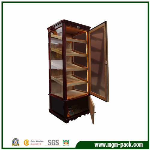 Large Size Multilayer Drawers Wood Cigar Cabinet