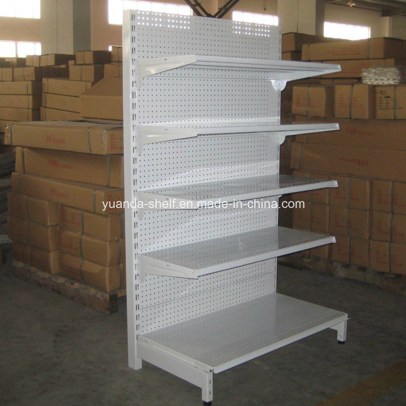 Wholesale Punch Holes Back Metal Gondola Supermarket Shelves Display Racks