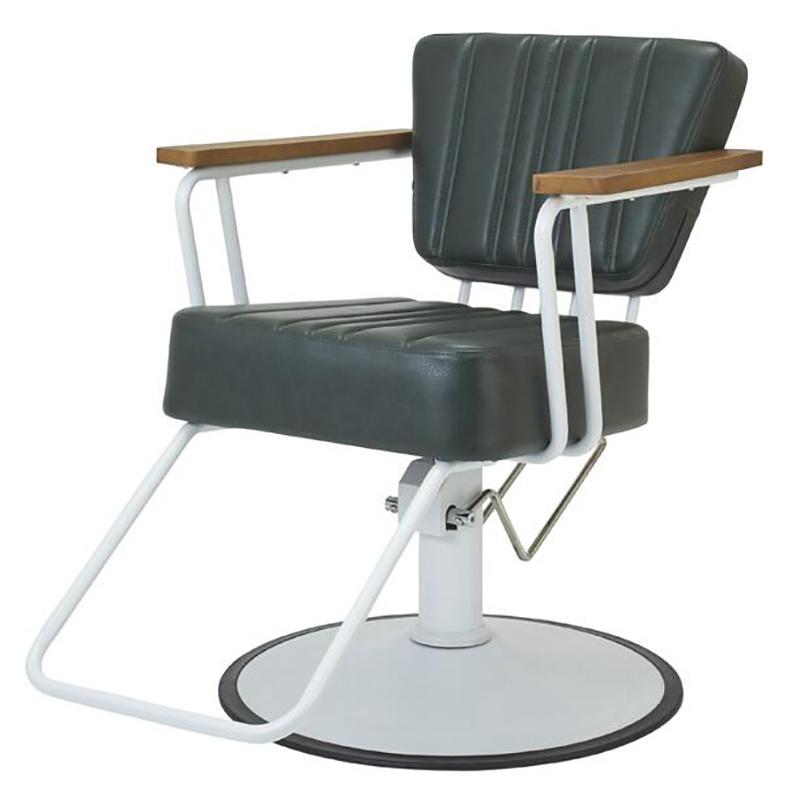 White Frame Styling Chair Salon Furniture Barber Styling Chair