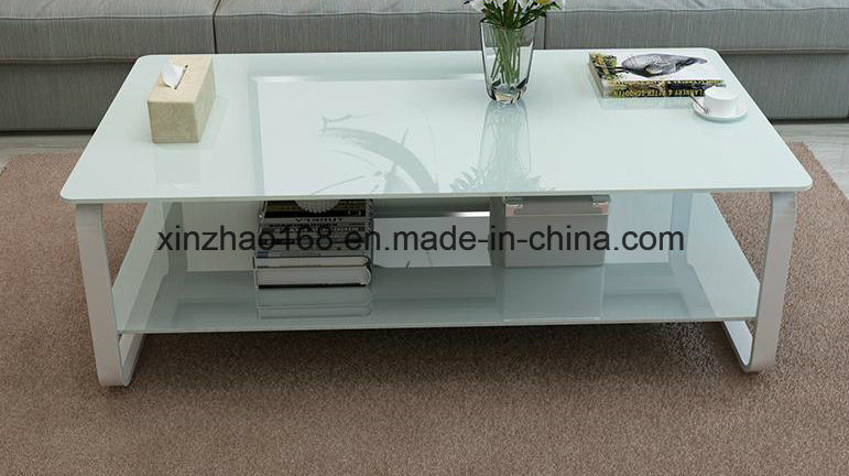 White Tempering Glass 8mm Thickness coffee Table Room Table