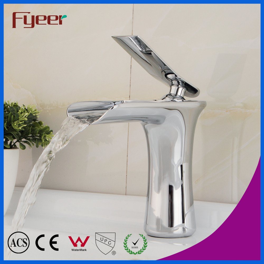 Fyeer Chrome Single Handle Waterfall Bathroom Original Sink Basin Faucet Water Mixer Tap