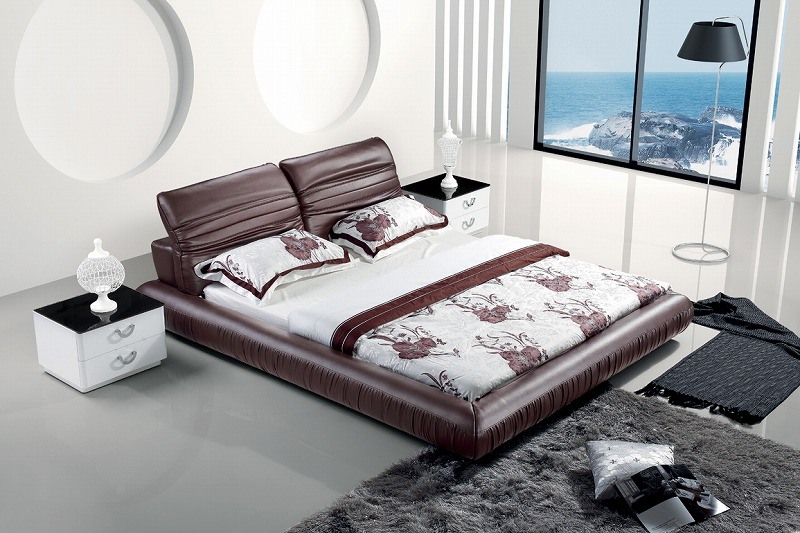 New Bed Room Genuine Leather Bed (SBT-5833)