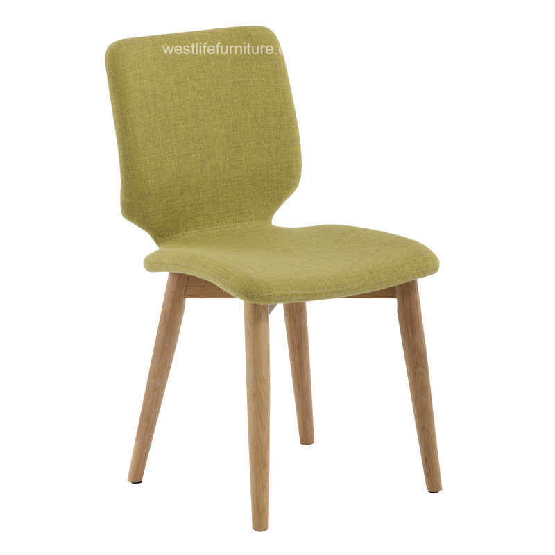 Solid Wood Legs Fabric Uphosltery Dining Chair (WH6048)