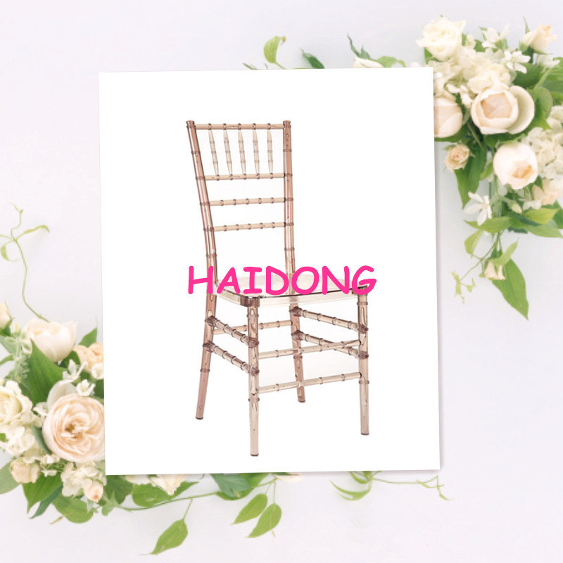 Champagne Color Crystal Resin Chiavari Chair in Wedding