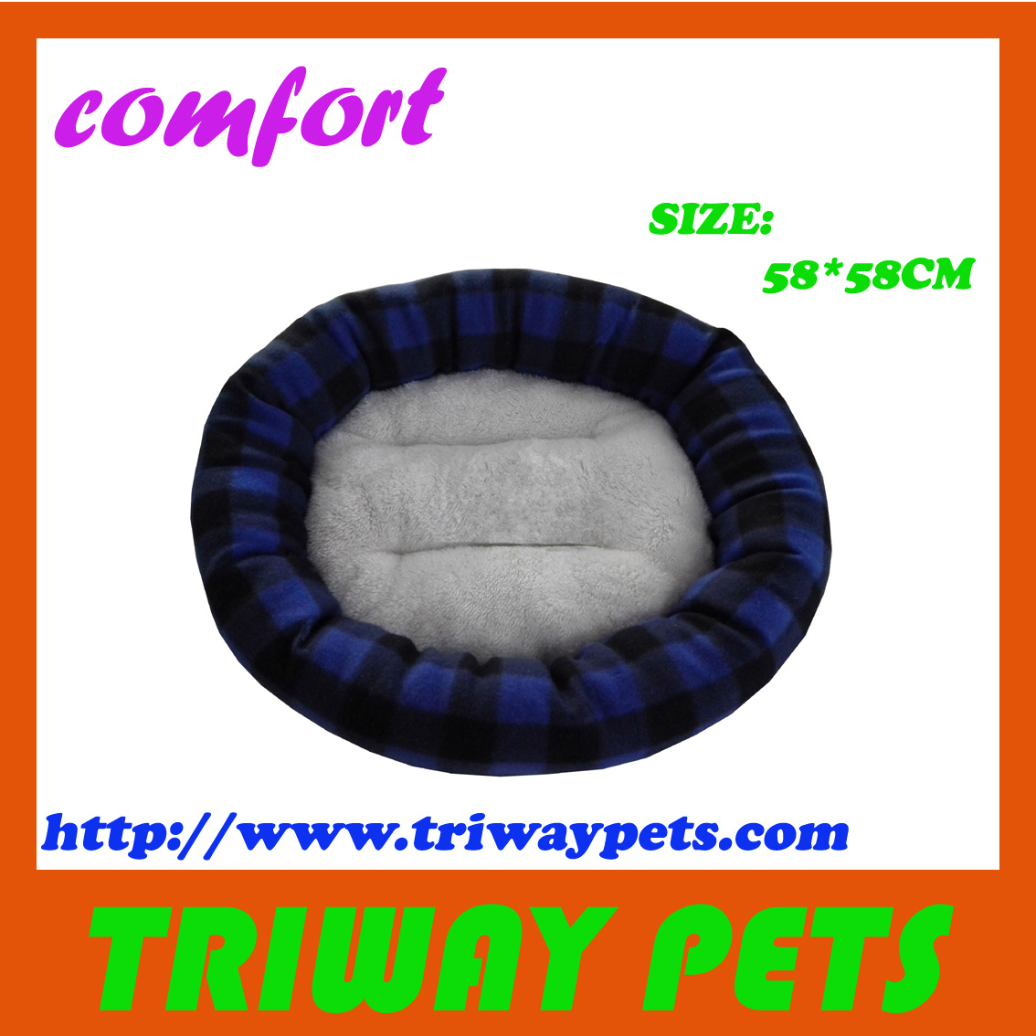 Cheap Printed Fleece Dog Bed (WY161005)