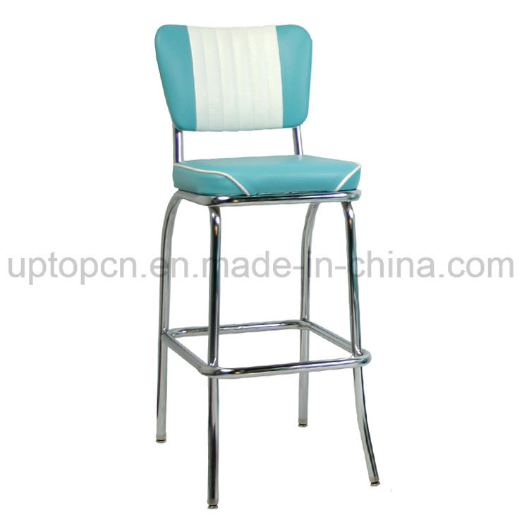 Artificial Leather High Bar Stool with Chrome Base (SP-HBC424)