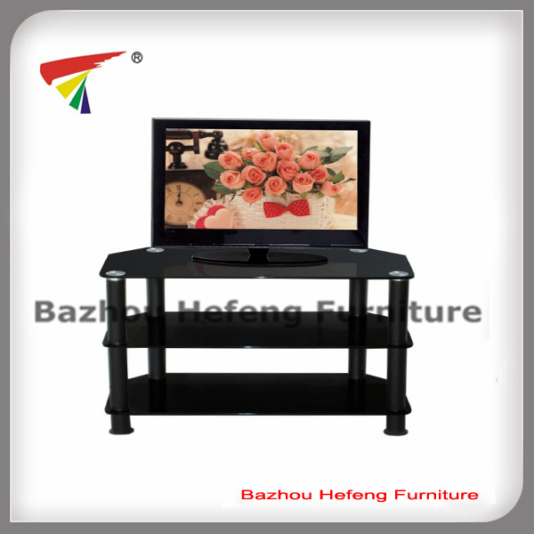 Metal and Tempered Glass TV Cabinet, Glass TV Stand (TV061)