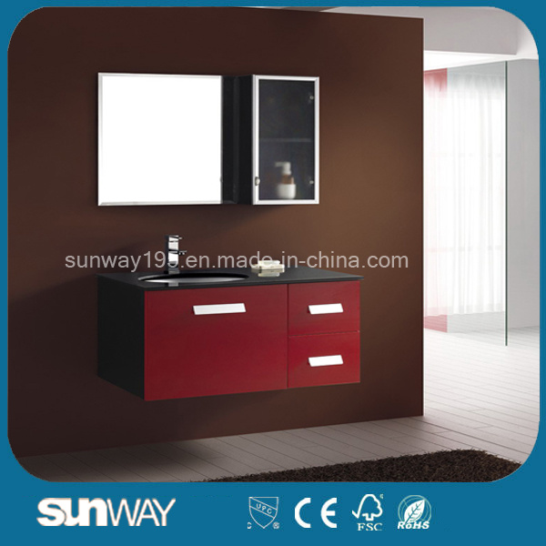 2014 Glossy Rotating Solid Wood Bathroom Cabinet