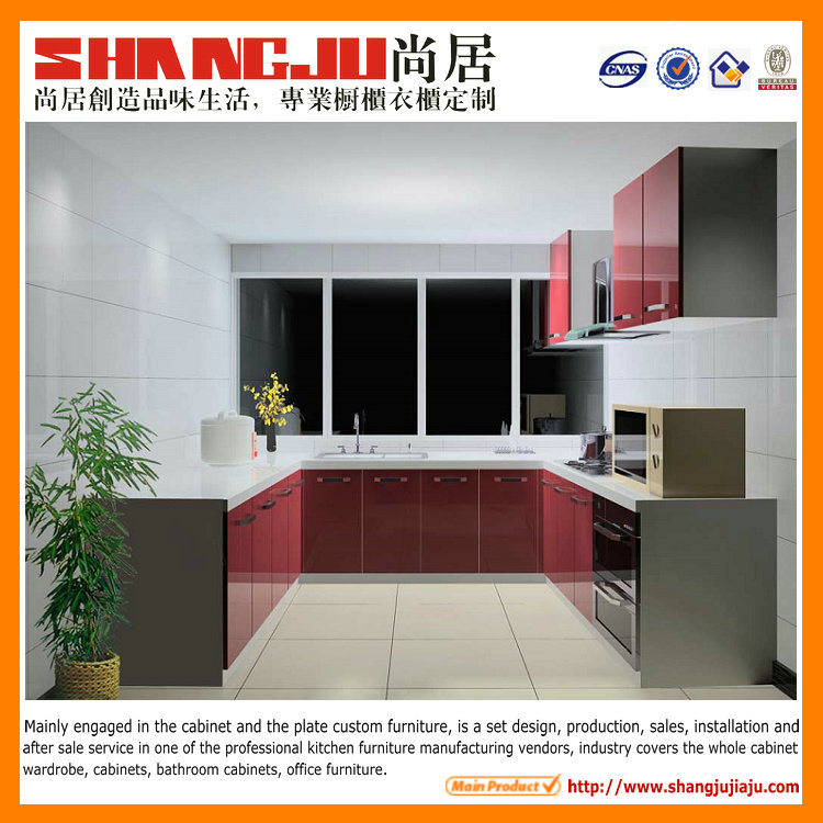 High Gloss Small Kitchen Cabinet