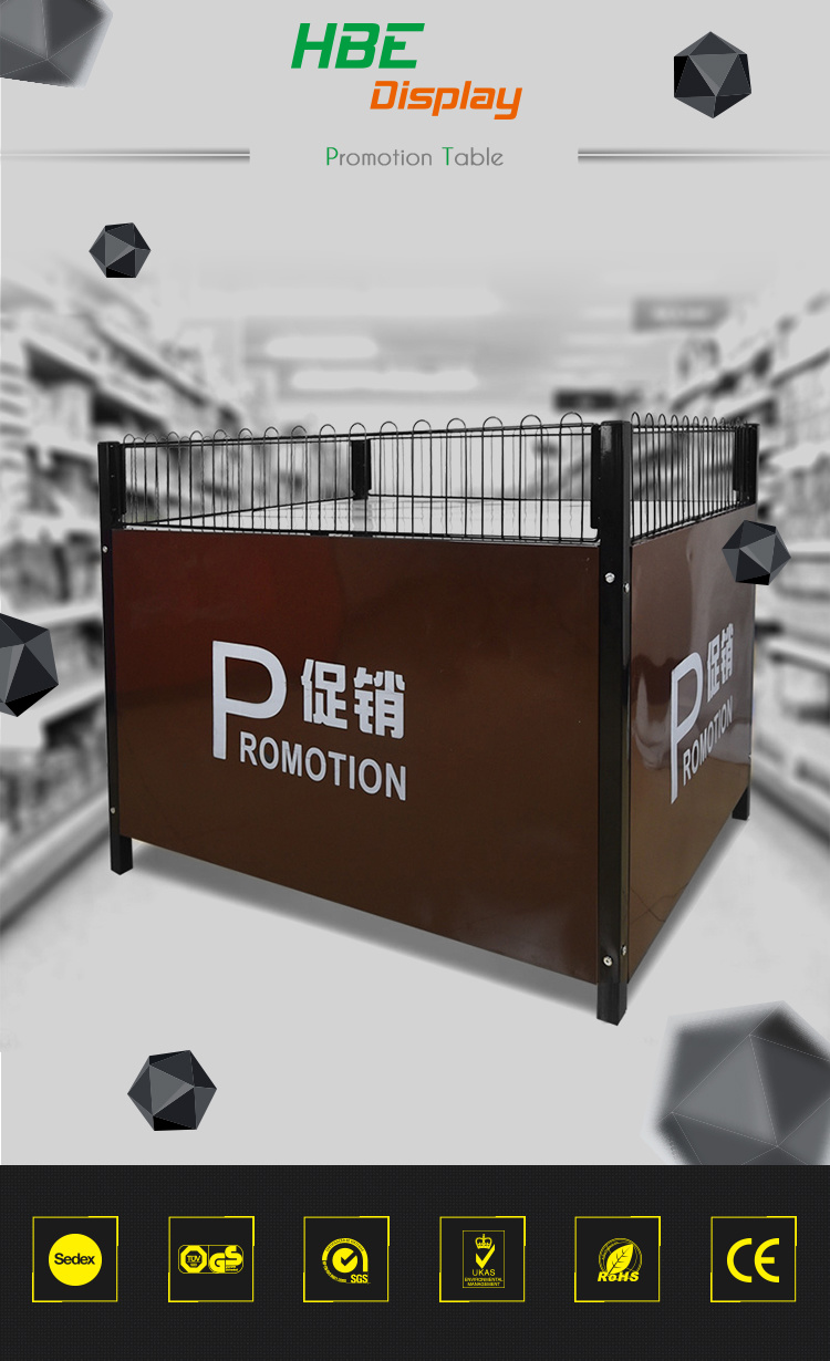 Singapore Style Metal Display Table for Promotion