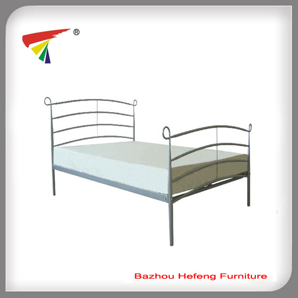 Best Quality Cheap Simple Metal Double Bed (HF065)