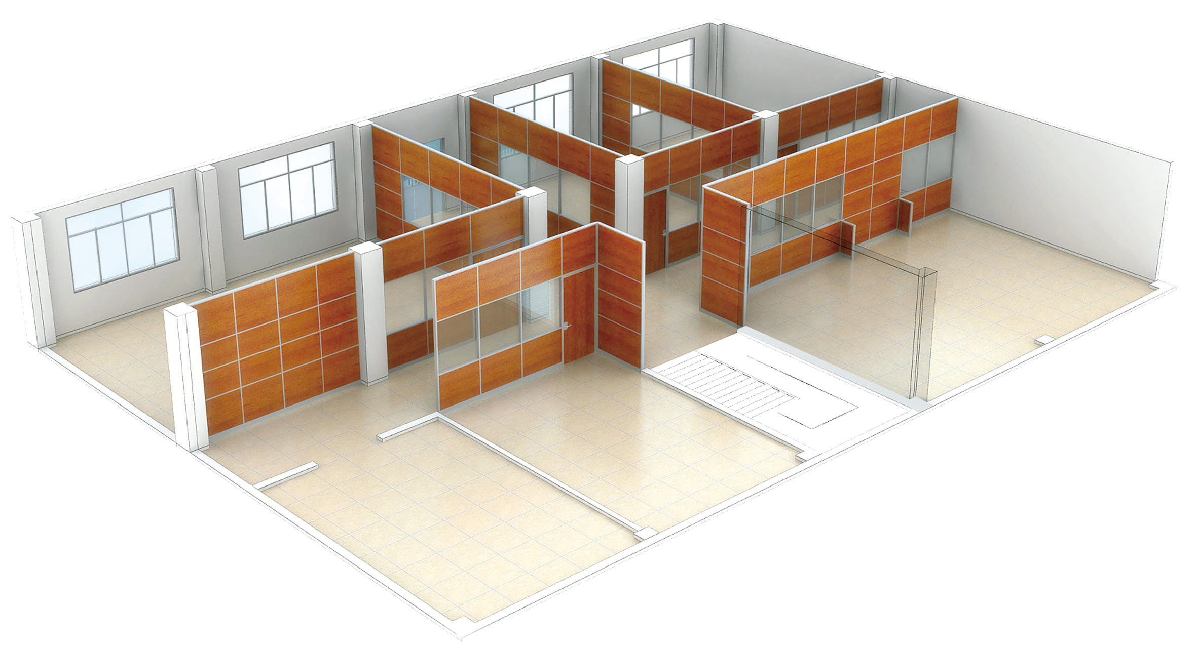 Office Furniture Wood Cubicle High Partition with Grass Design Office by Yourself