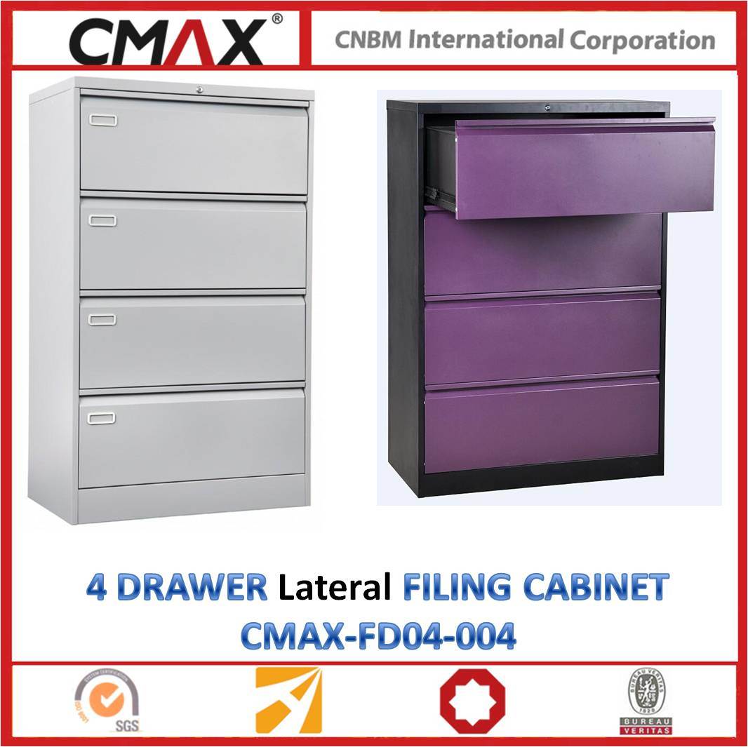 4 Drawer Lateral Filing Cabinet Cmax-Fd04-004