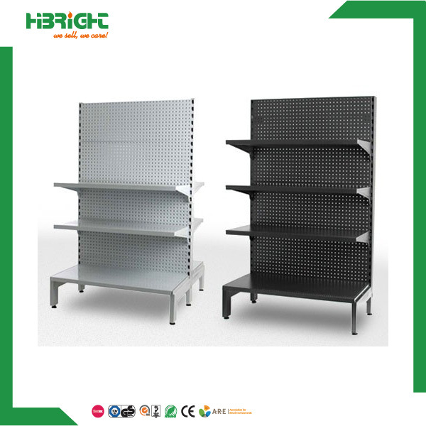 Pegboard Perforated Back Panel Supermarket Gondola Shelves