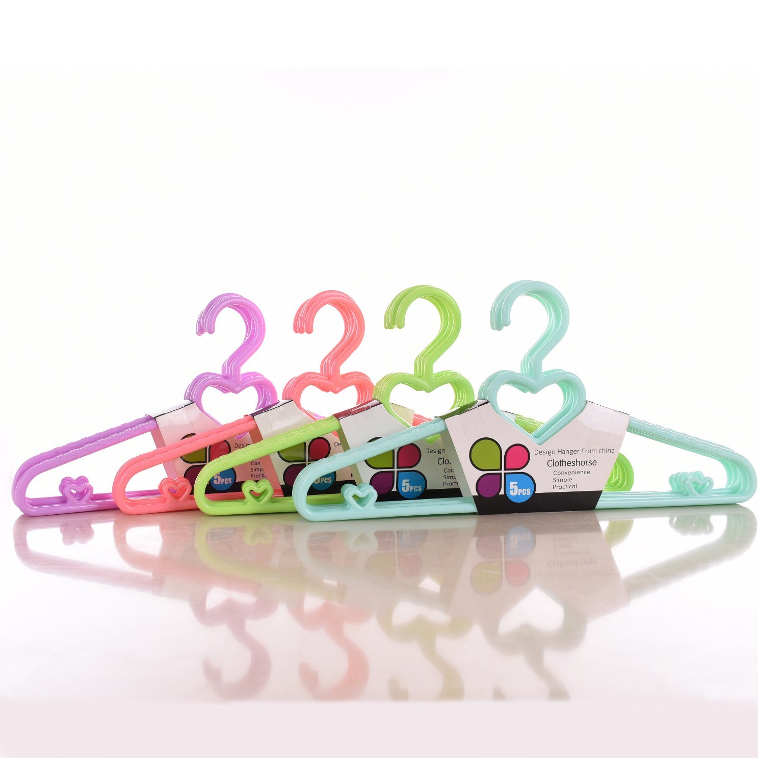 40cm Heart-Shaped Design Belt Garment Plastic Hanger for Wholesale