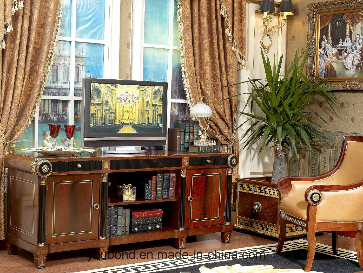 Spanish Classical Luxury Solid Wood Study Room Desk