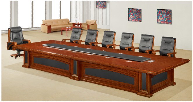 Cherry Wood Veneer Office Conference Furniture Meeting Table