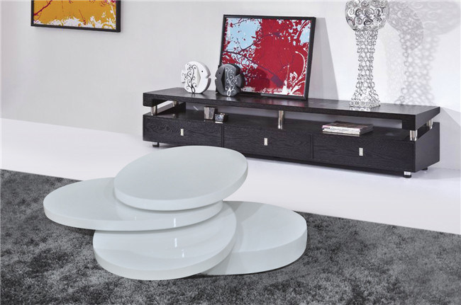 White Round Coffee Table Home Furniture (CJ-M057)